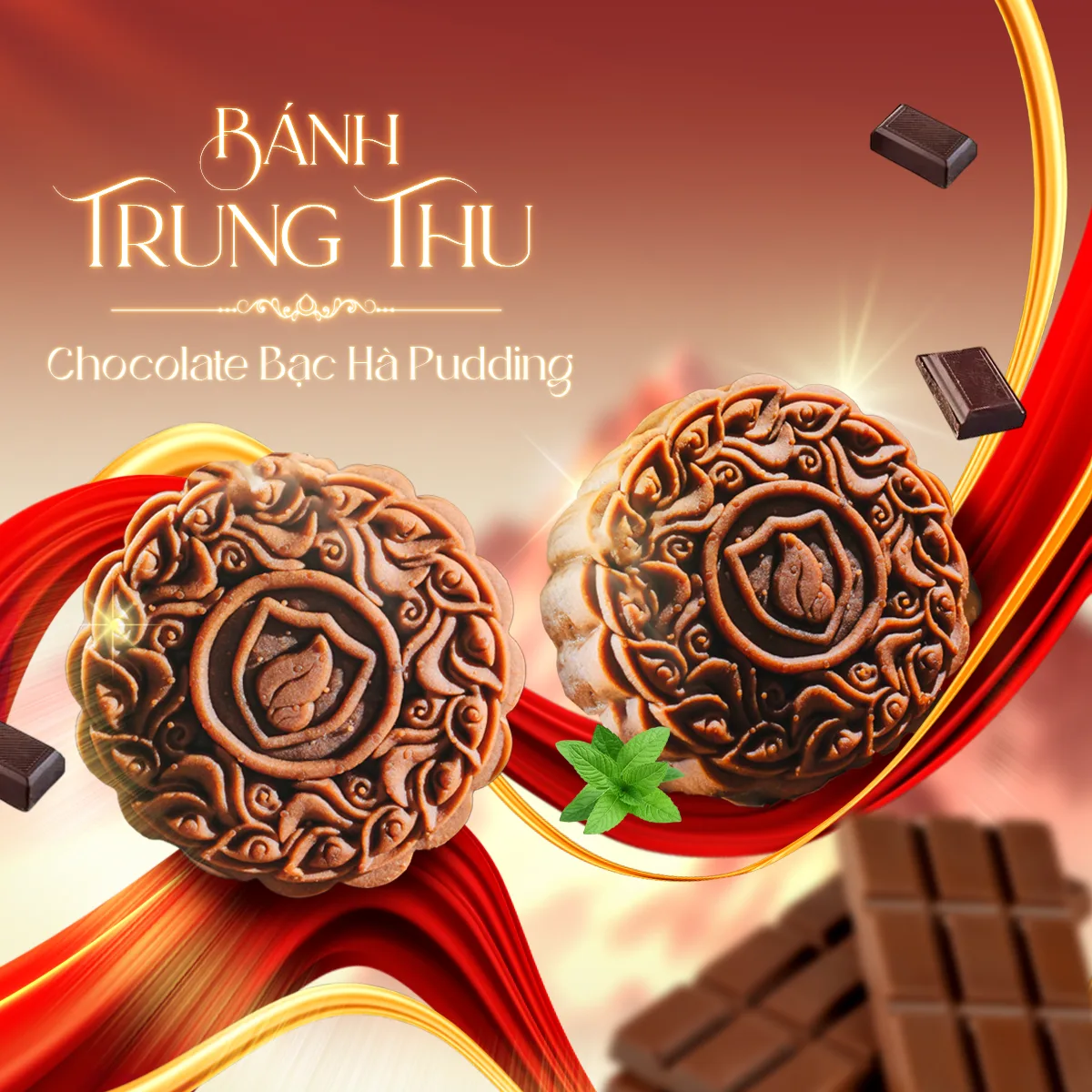 Bánh Trung Thu doanh nghiệp — Bánh Chocolate Bạc Hà Pudding