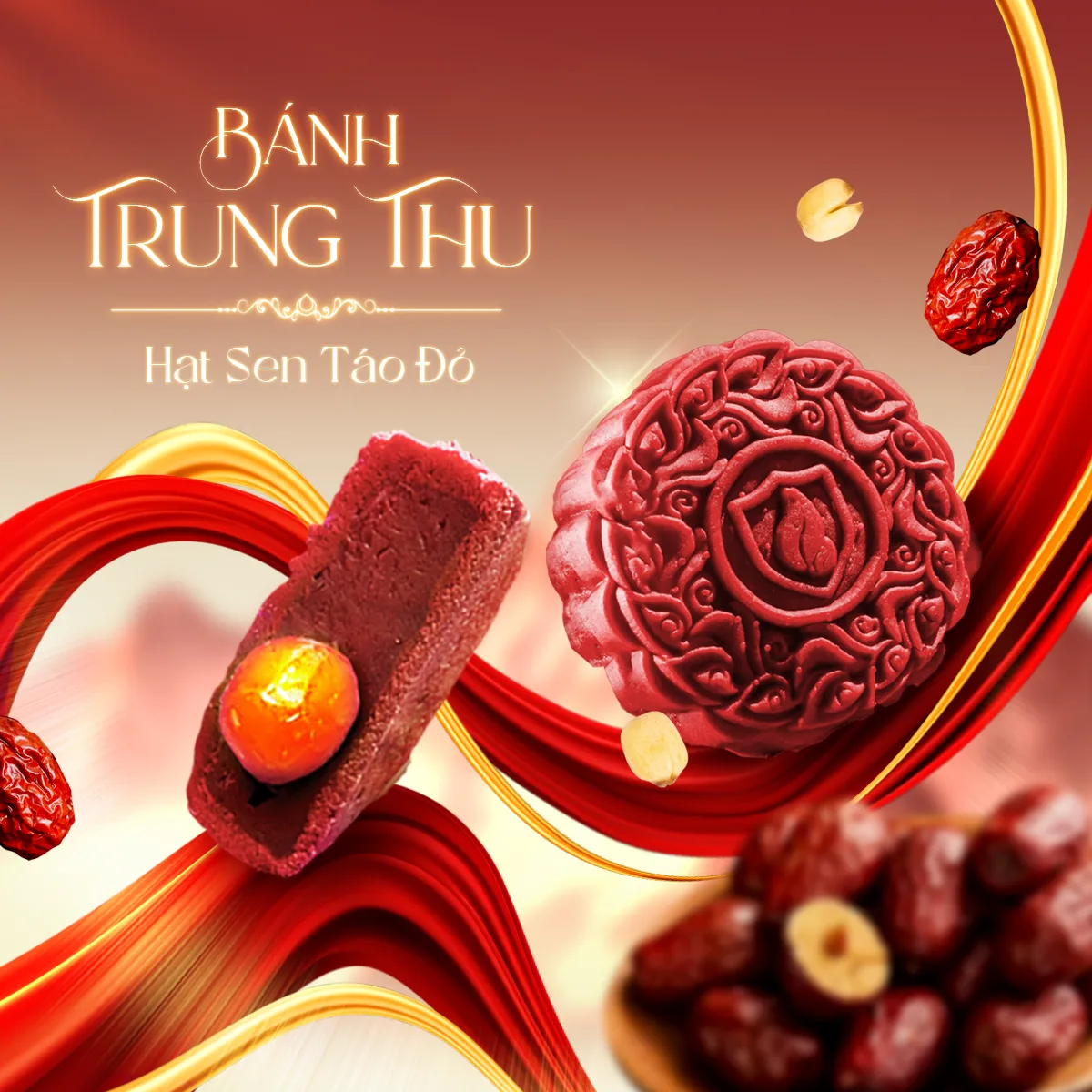 Bánh Trung Thu doanh nghiệp — Bánh Hạt Sen Táo Đỏ