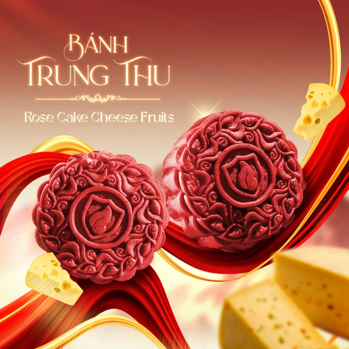 Bánh Trung Thu doanh nghiệp — Bánh Rose Cake Cheese Fruit