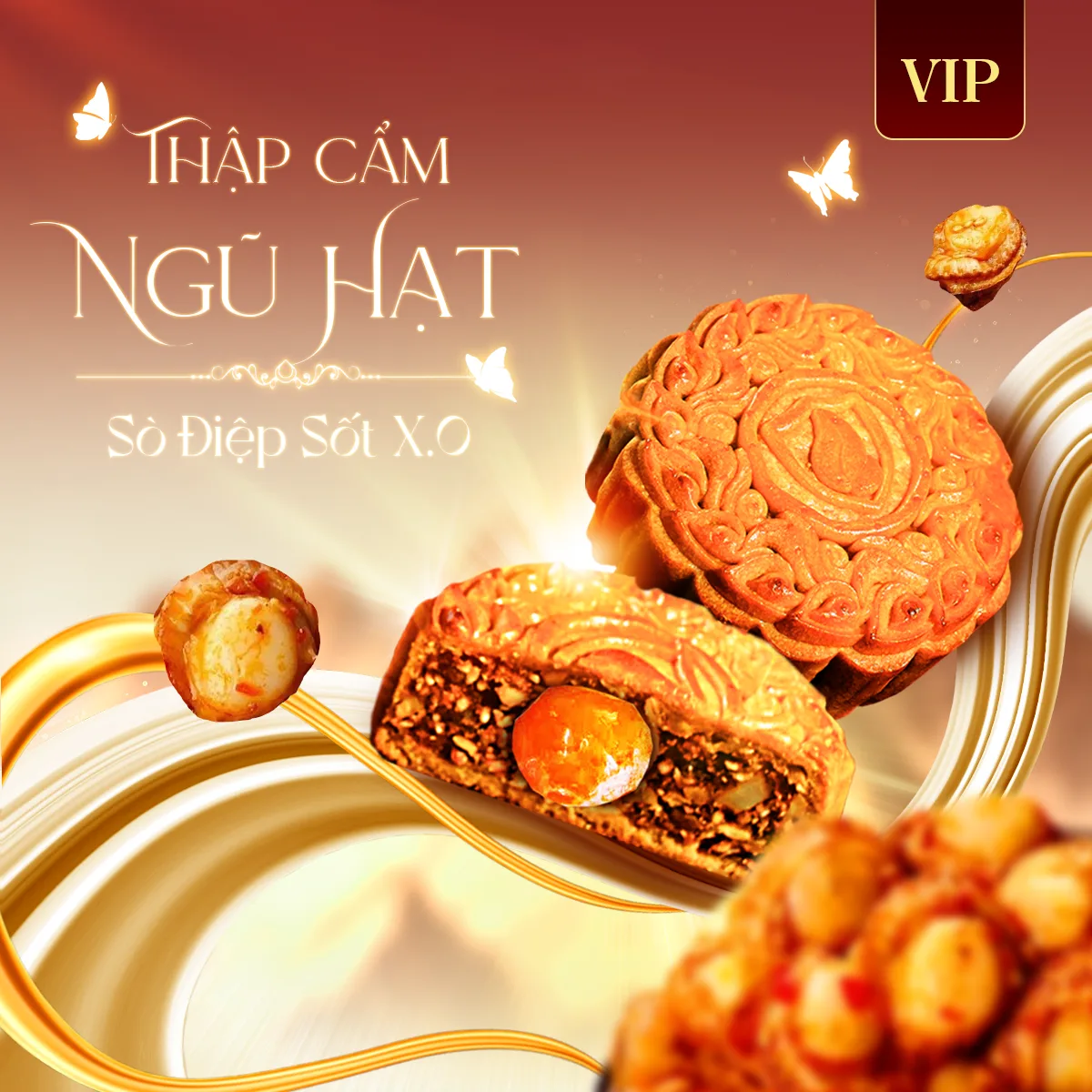 Bánh Trung Thu doanh nghiệp — Bánh Thập Cẩm Ngũ Hạt Sò Điệp Sốt Bơ Tỏi