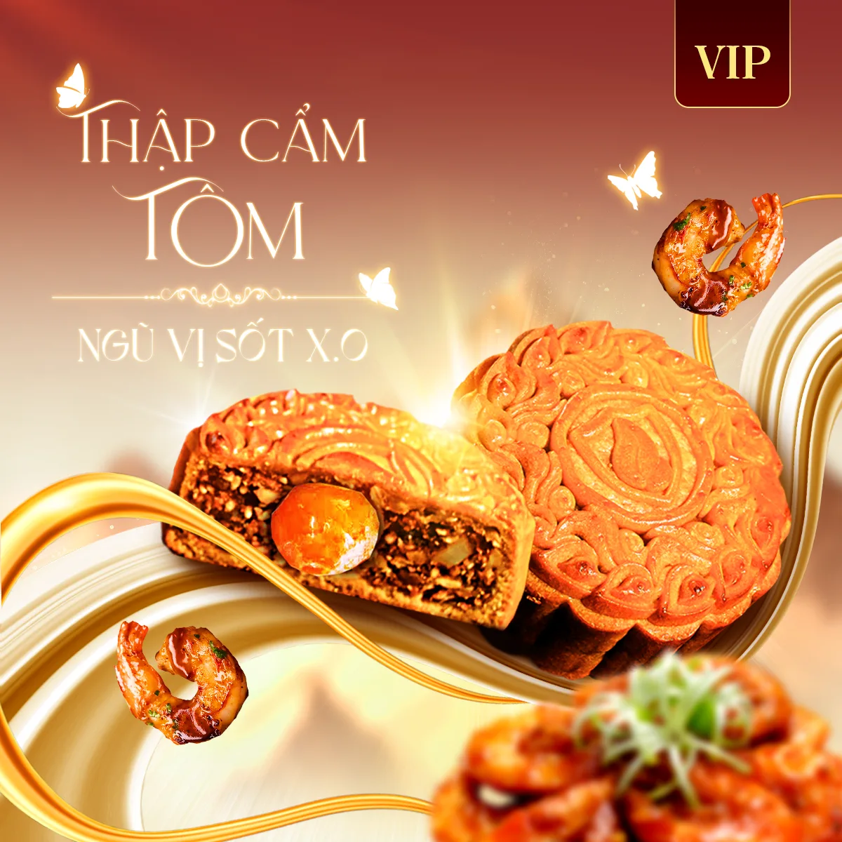 Bánh Trung Thu doanh nghiệp — Bánh Thập Cẩm Tôm Ngũ Vị Sốt X.o