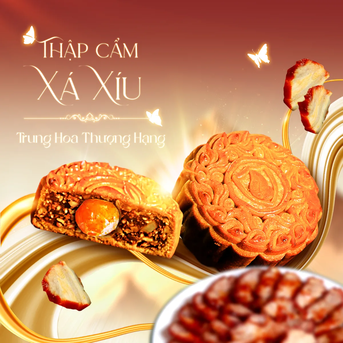 Bánh Trung Thu doanh nghiệp — Bánh Thập Cẩm Xá Xíu Trung Hoa Thượng Hạng