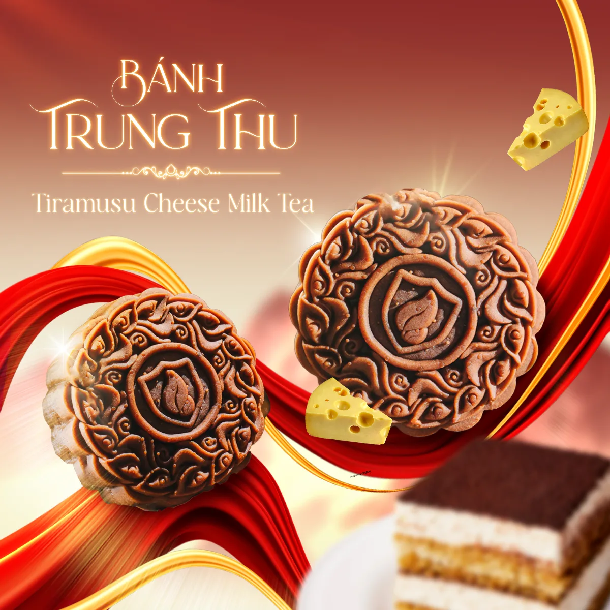 Bánh Trung Thu doanh nghiệp — Tiramisu Cheese Milk Tea
