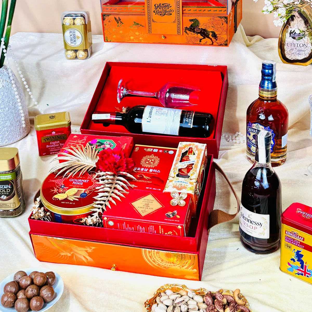 Hộp quà Tết doanh nghiệp — Set Quà Tết Vương Kim Phú Quý 2 — Mã MF935